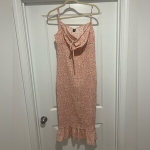 Floral Pink Midi Dress